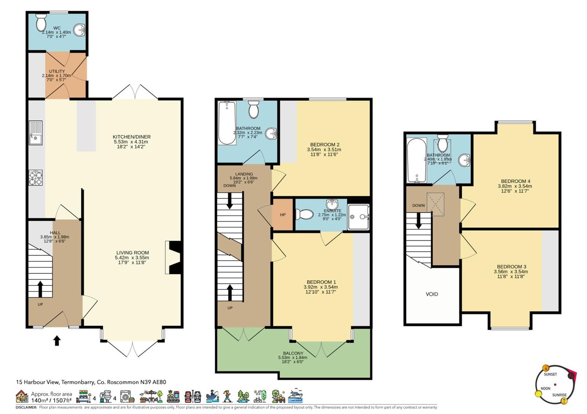 Shannonside - Stylish 5 Bed Marina Home & 40Ft Mooring Termonbarry Exterior photo